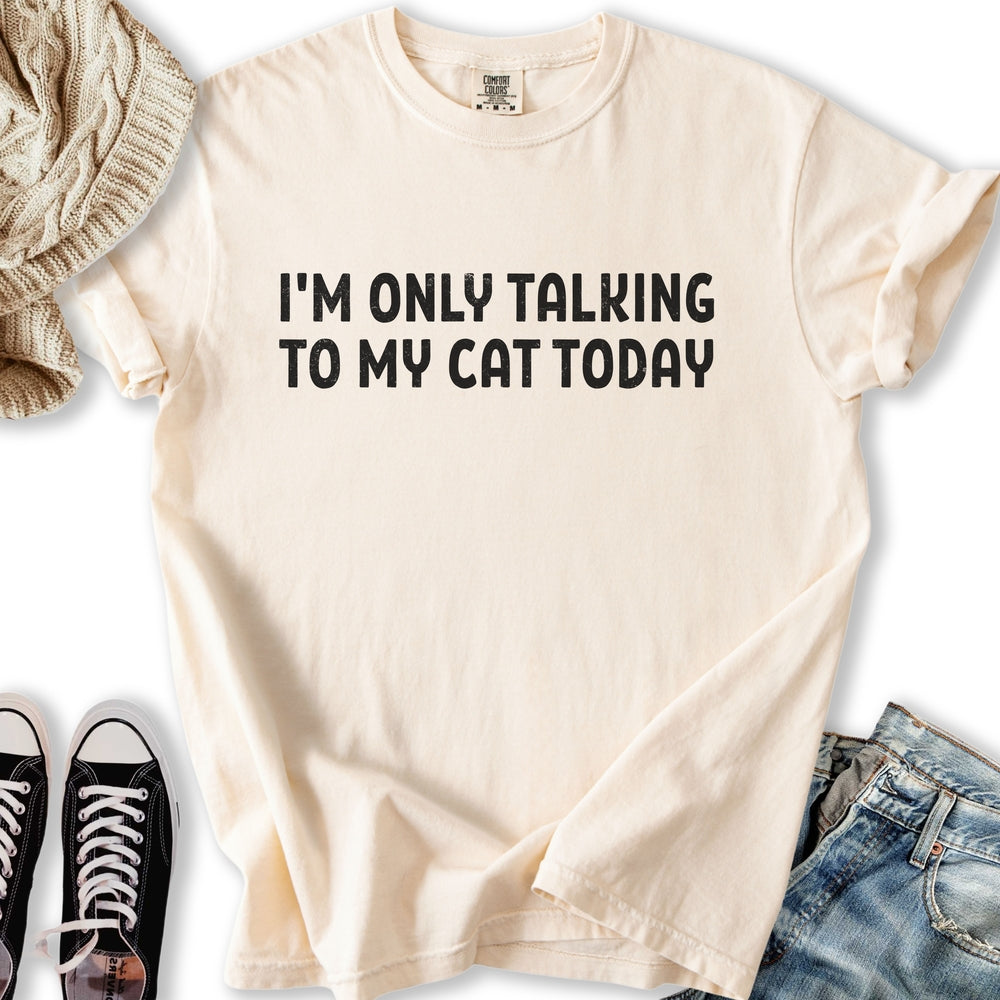 Only Talking to my Cat - Adult & Kids T-Shirts, Sweatshirts & Hoodies apparel design preview 2
