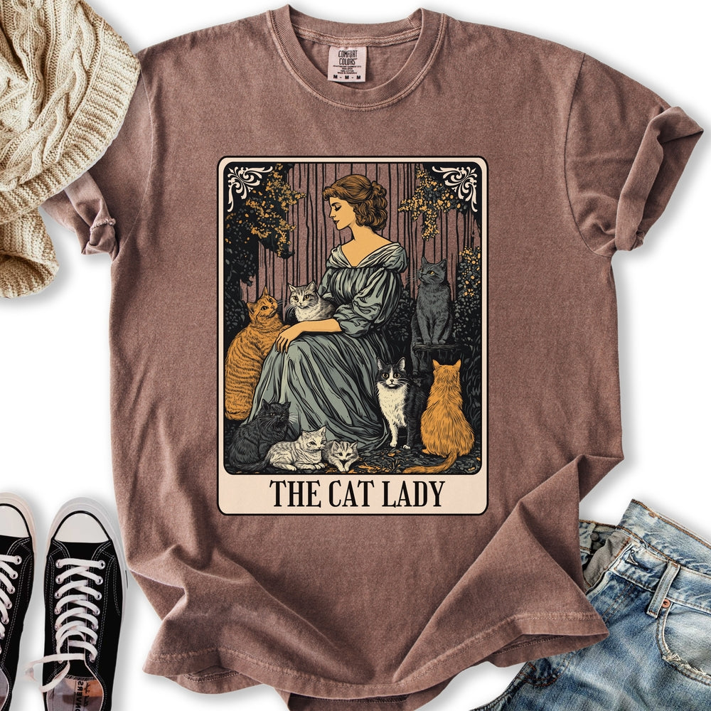 The Cat Lady Vintage Tarot - Adult & Kids T-Shirts, Sweatshirts & Hoodies apparel design preview 2