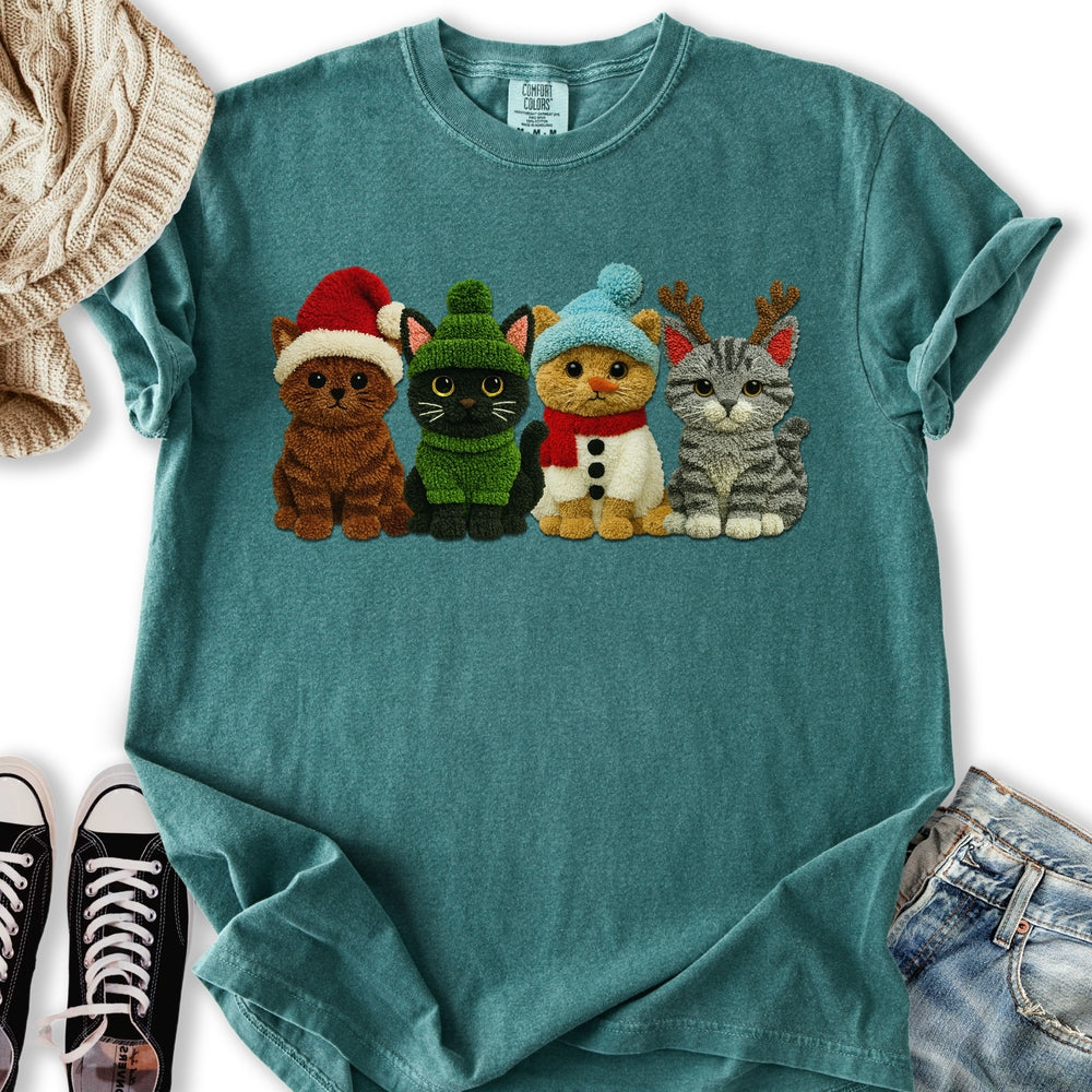 Holiday Yarn Cats - Adult & Kids T-Shirts, Sweatshirts & Hoodies apparel design preview 2