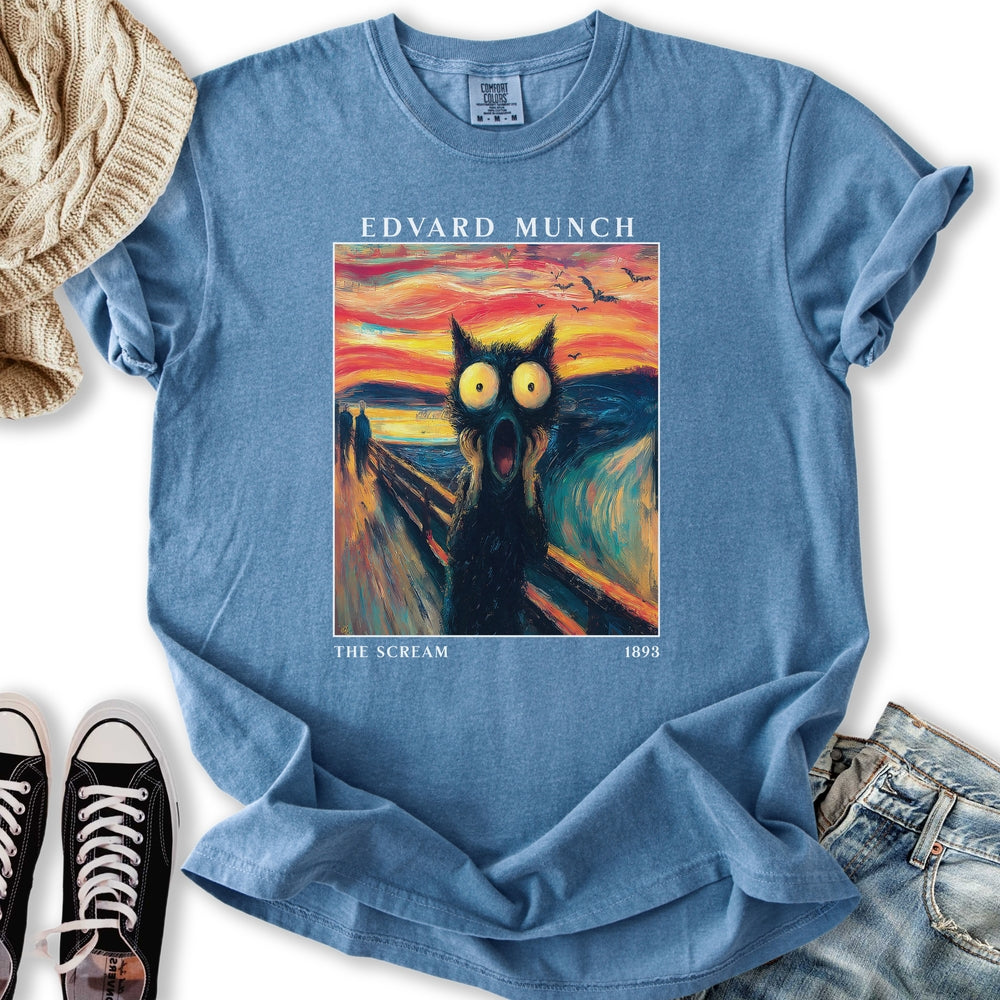 The Scream Cat - Adult & Kids T-Shirts, Sweatshirts & Hoodies apparel design preview 2