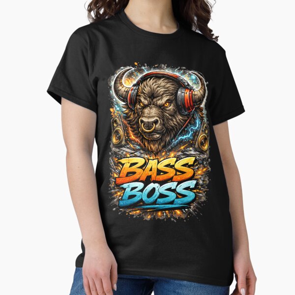 Bass Boss Bull Street Music Power Design - Adult & Kids T-Shirts, Sweatshirts & Hoodies apparel design preview 1