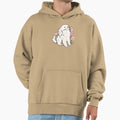 White Chihuahua holding flower - Adult & Kids T-Shirts, Sweatshirts & Hoodies apparel design preview 1