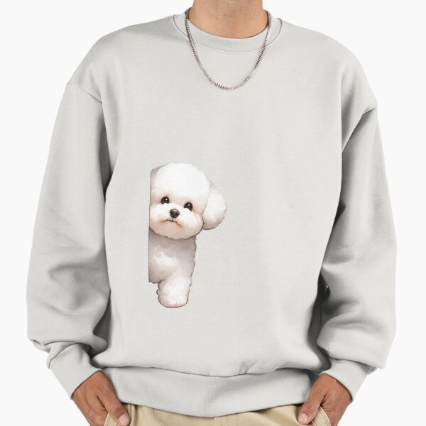 Peeking Bichon Frise Black - Adult & Kids T-Shirts, Sweatshirts & Hoodies apparel design preview 1