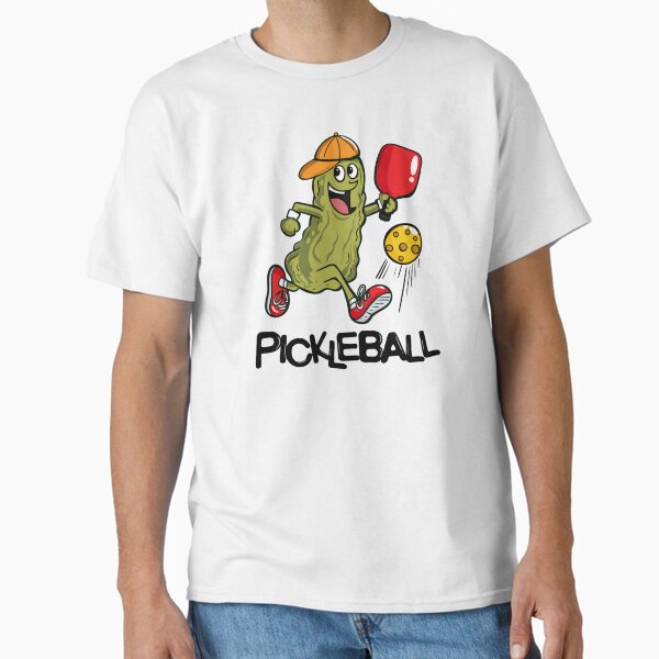 Funny Pickle Playing Pickleball - Adult & Kids T-Shirts, Sweatshirts & Hoodies apparel design preview 1