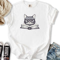 Cute Reading Cat - Adult & Kids T-Shirts, Sweatshirts & Hoodies apparel design preview 1