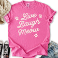 Live Laugh Meow - Adult & Kids T-Shirts, Sweatshirts & Hoodies apparel design preview 1