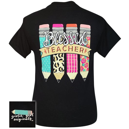 Girlie Girl Originals Blessed Teacher - Adult & Kids T-Shirts, Sweatshirts & Hoodies apparel design preview 1