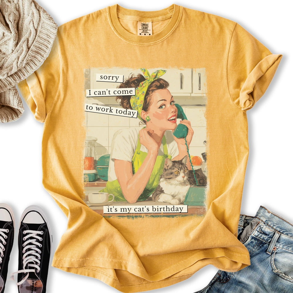 Sorry It's My Cats Birthday - Adult & Kids T-Shirts, Sweatshirts & Hoodies apparel design preview 1