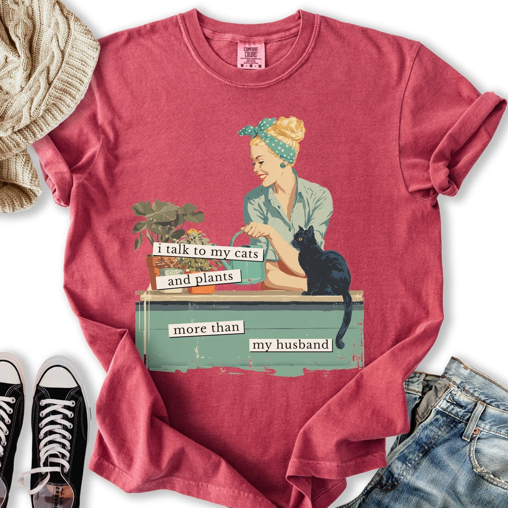 I Talk To My Cats - Adult & Kids T-Shirts, Sweatshirts & Hoodies apparel design preview 2