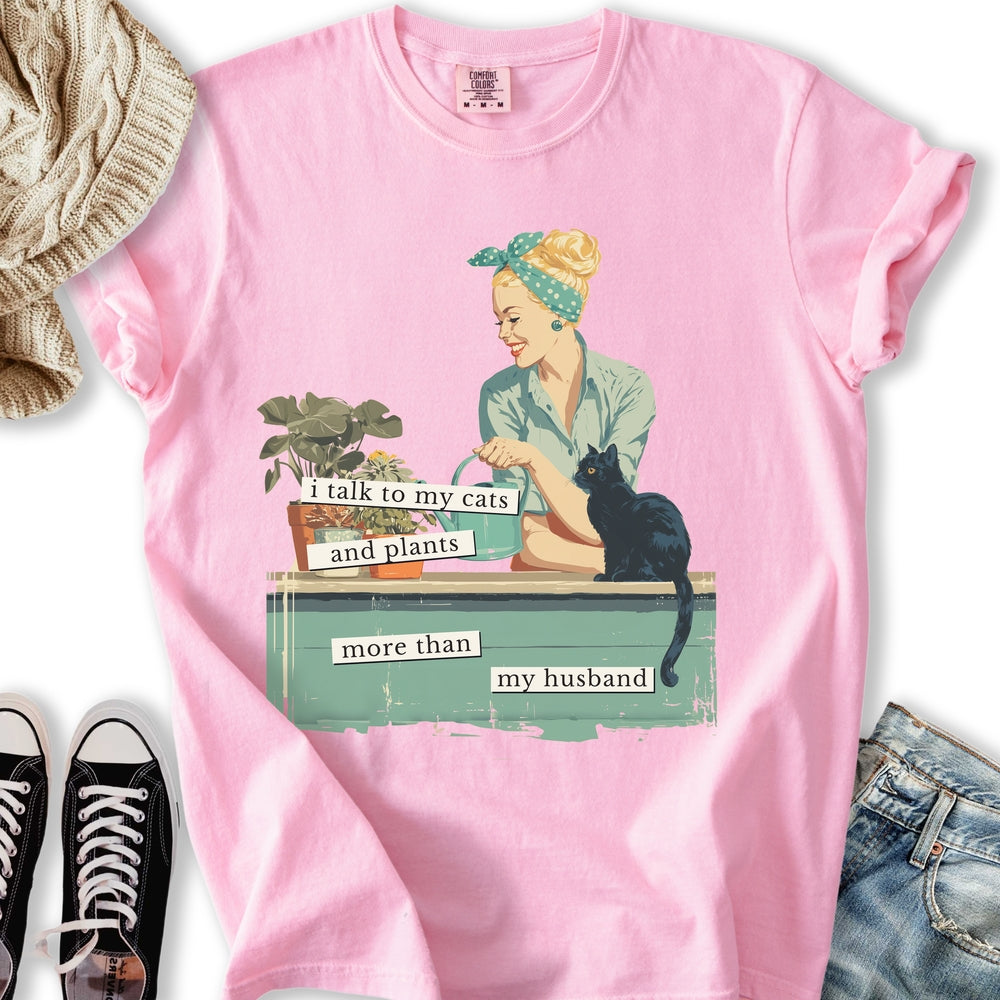 I Talk To My Cats - Adult & Kids T-Shirts, Sweatshirts & Hoodies apparel design preview 1