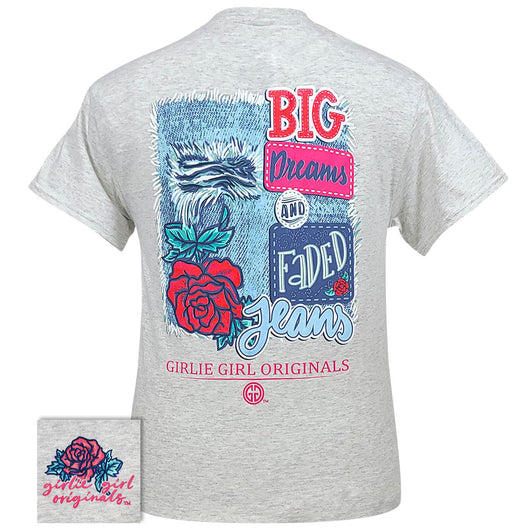Girlie Girl Originals Big Dreams Faded Jeans - Adult & Kids T-Shirts, Sweatshirts & Hoodies apparel design preview 1