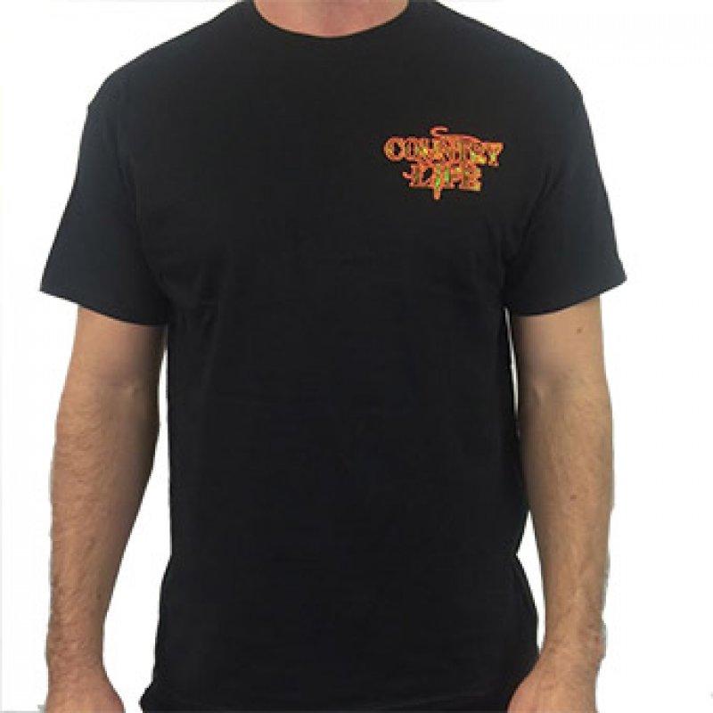 Country Life Outfitters Black Orange Camo Realtree - Adult & Kids T-Shirts, Sweatshirts & Hoodies apparel design preview 2