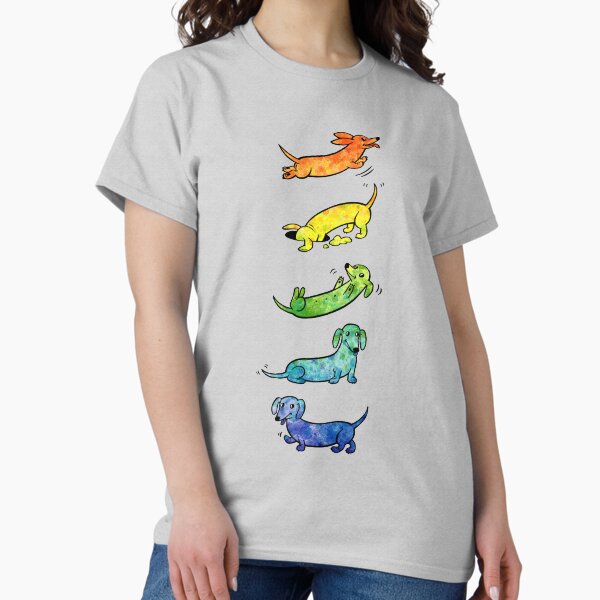 Watercolor Dachshunds - Adult & Kids T-Shirts, Sweatshirts & Hoodies apparel design preview 1