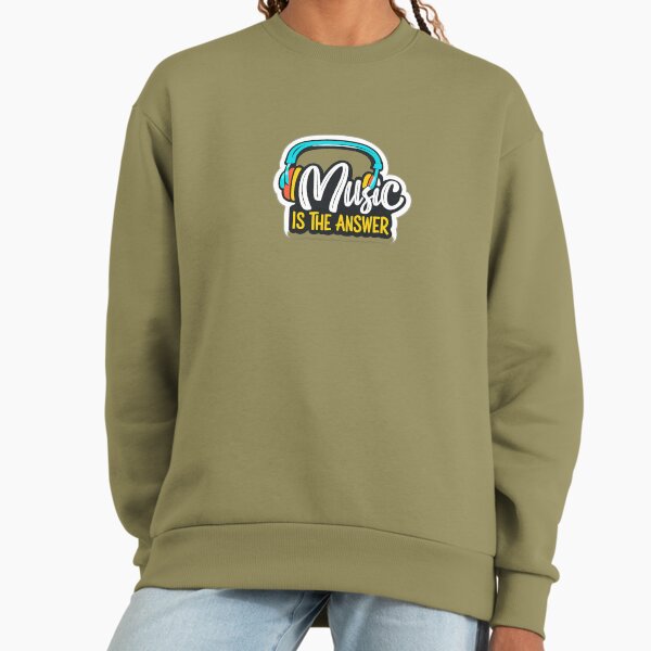 Music Is The Answer Retro Headphones Lover Design - Adult & Kids T-Shirts, Sweatshirts & Hoodies apparel design preview 1