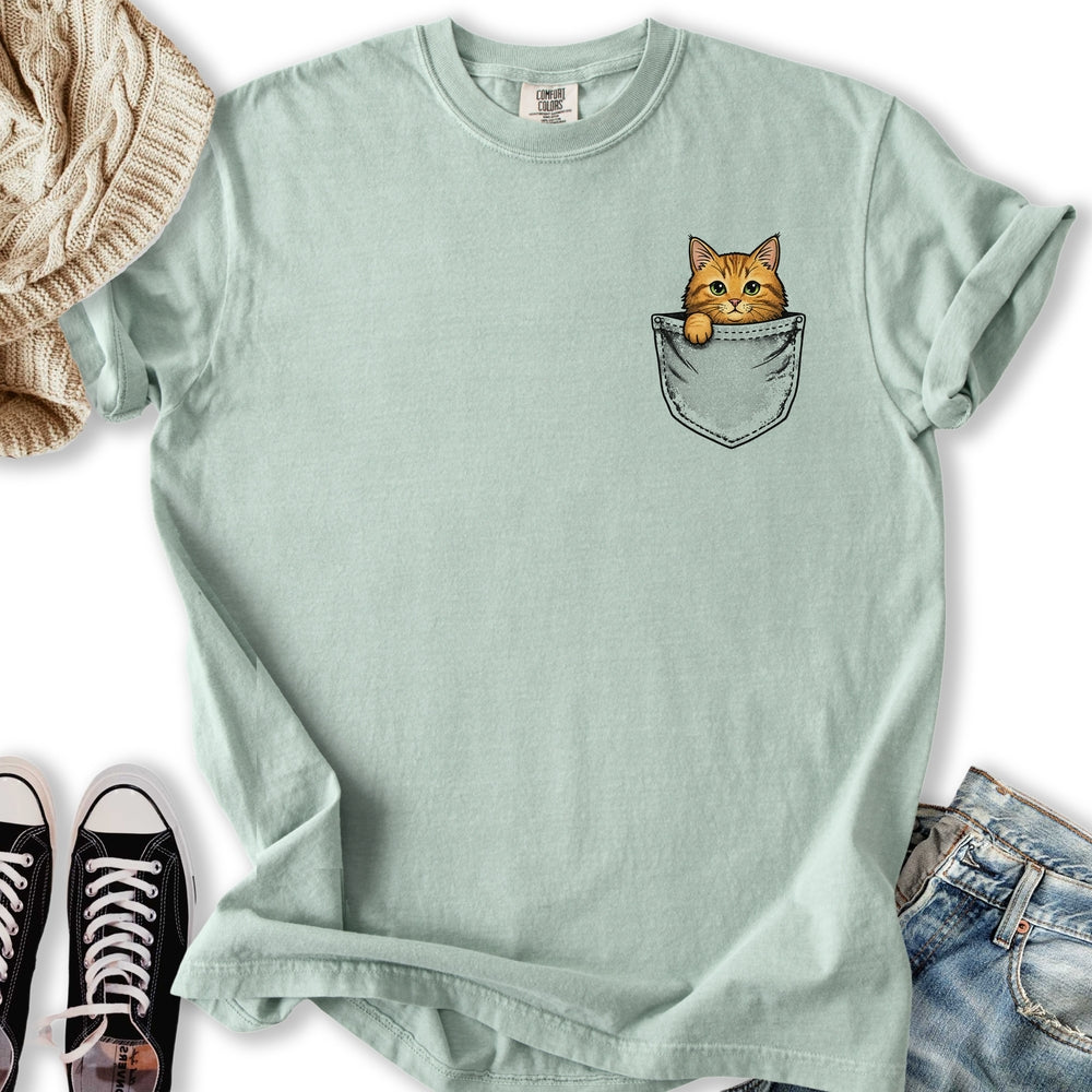 Ginger Cat Pocket - Adult & Kids T-Shirts, Sweatshirts & Hoodies apparel design preview 2