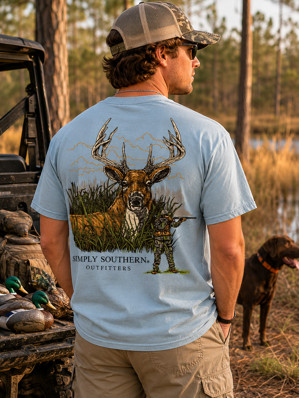 Simply Southern Outfitters Deer Hunting Mineral - Adult & Kids T-Shirts, Sweatshirts & Hoodies apparel design preview 1