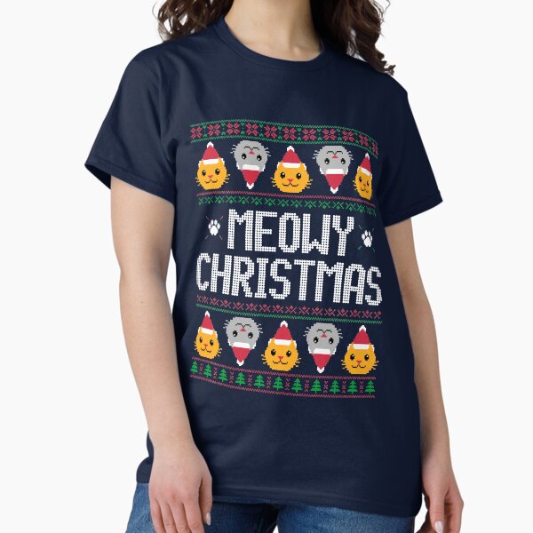 Ugly Christmas Sweater Cat - Adult & Kids T-Shirts, Sweatshirts & Hoodies apparel design preview 1
