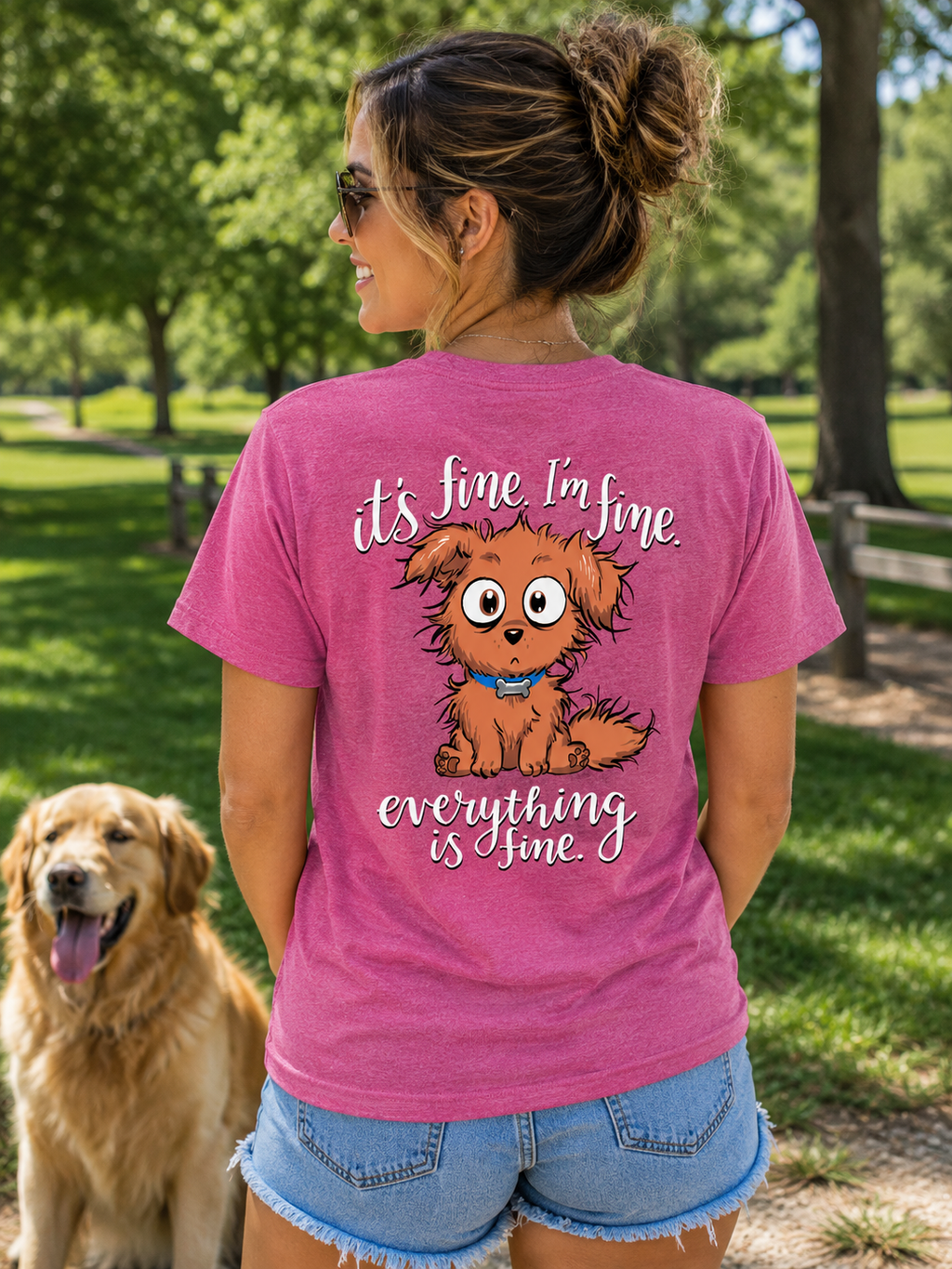 Southern Attitude I'm Fine Dog - Adult & Kids T-Shirts, Sweatshirts & Hoodies apparel design preview 1