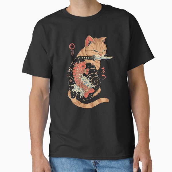 Carp Tattooed Cat - Adult & Kids T-Shirts, Sweatshirts & Hoodies apparel design preview 1