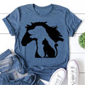 Lovely Horse Dog Cat Print Women Slogan - Adult & Kids T-Shirts, Sweatshirts & Hoodies apparel design preview 1