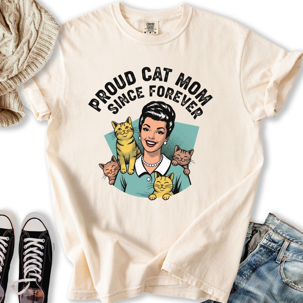 Retro Proud Cat Mom - Adult & Kids T-Shirts, Sweatshirts & Hoodies apparel design preview 1