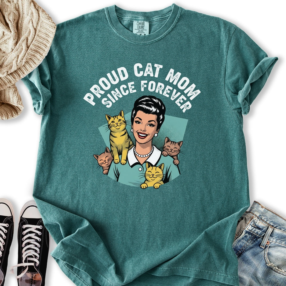 Retro Proud Cat Mom - Adult & Kids T-Shirts, Sweatshirts & Hoodies apparel design preview 2