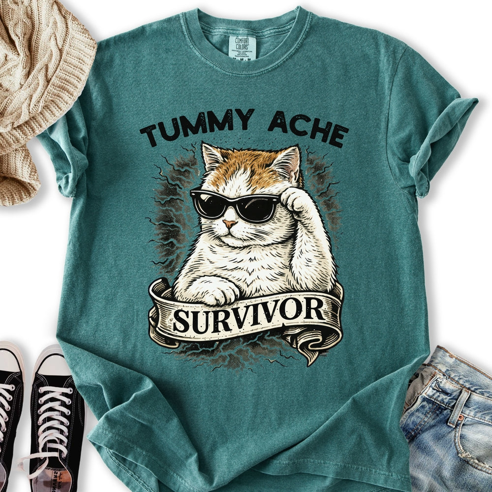 Tummy Ache Survivor - Adult & Kids T-Shirts, Sweatshirts & Hoodies apparel design preview 2