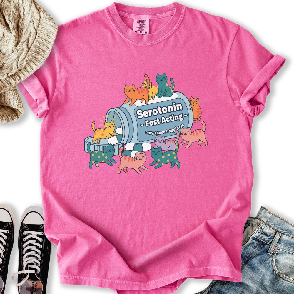 Serotonin Cat - Adult & Kids T-Shirts, Sweatshirts & Hoodies apparel design preview 2