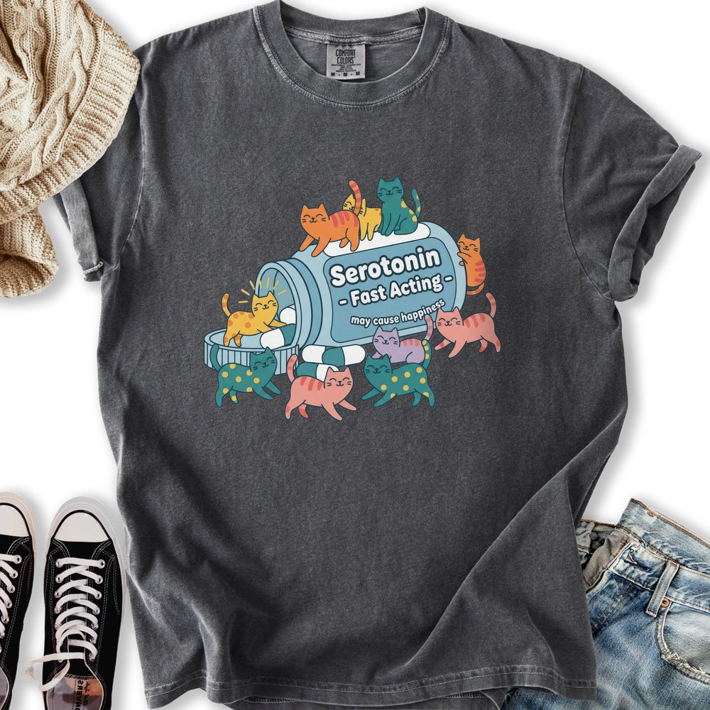 Serotonin Cat - Adult & Kids T-Shirts, Sweatshirts & Hoodies apparel design preview 1
