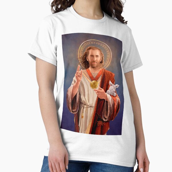 Nicolas Cage, Saint of Nic Original Religious - Adult & Kids T-Shirts, Sweatshirts & Hoodies apparel design preview 1
