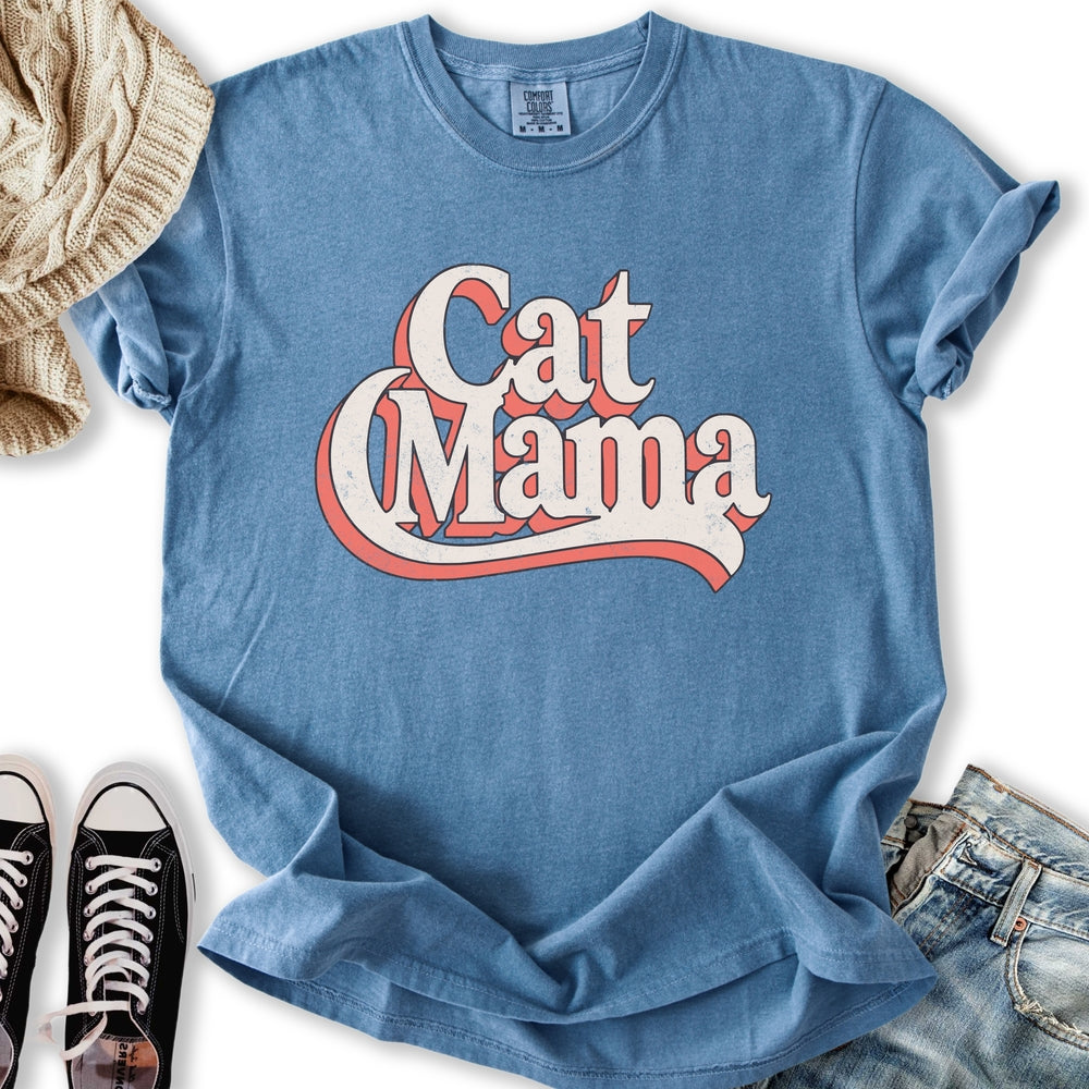 Retro Cat Mama - Adult & Kids T-Shirts, Sweatshirts & Hoodies apparel design preview 1