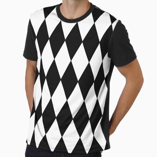 Black White Harlequin Graphic - Adult & Kids T-Shirts, Sweatshirts & Hoodies apparel design preview 1