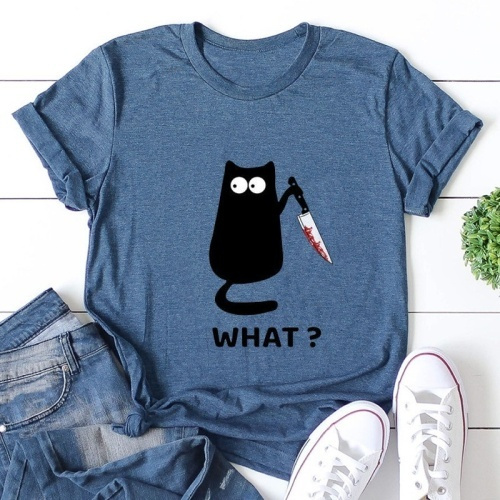 What? Funny Cat Printed Fashion - Adult & Kids T-Shirts, Sweatshirts & Hoodies apparel design preview 1