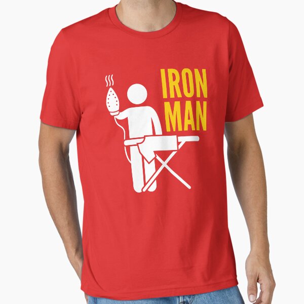Iron Man ironing (Red) - Adult & Kids T-Shirts, Sweatshirts & Hoodies apparel design preview 1