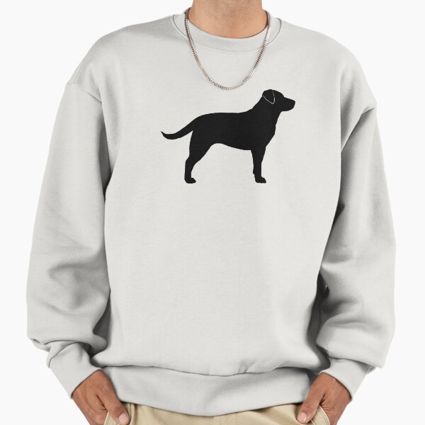 Black Labrador Retriever Silhouette(s) - Adult & Kids T-Shirts, Sweatshirts & Hoodies apparel design preview 1