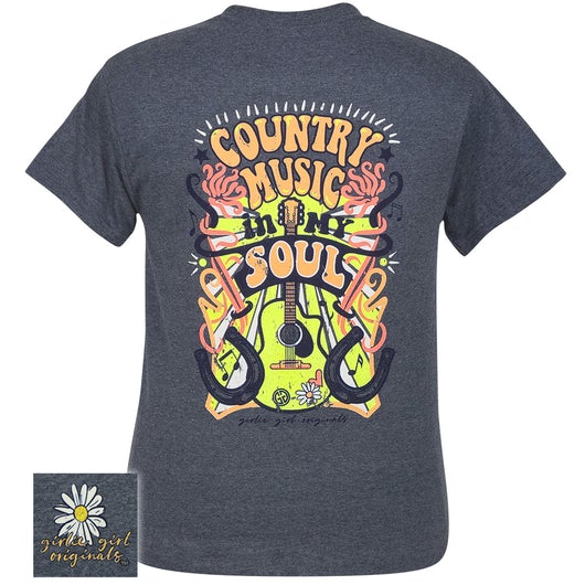 Girlie Girl Originals Country Music In My Soul - Adult & Kids T-Shirts, Sweatshirts & Hoodies apparel design preview 1