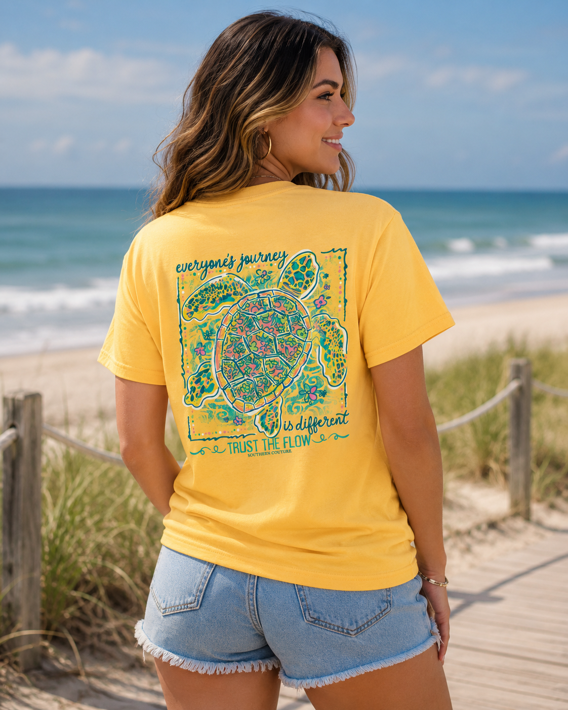 Southern Couture Classic Everyone's Journey Turtle - Adult & Kids T-Shirts, Sweatshirts & Hoodies apparel design preview 1