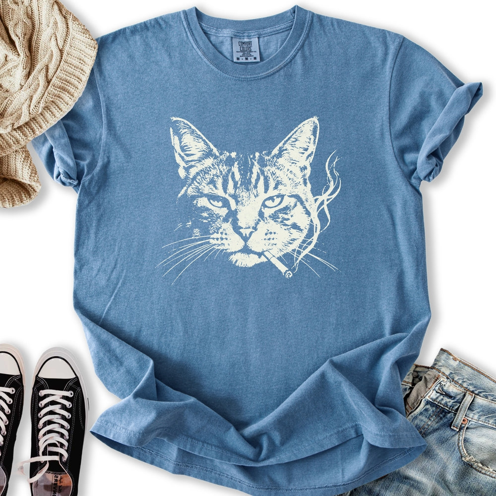 Smoking Cat - Adult & Kids T-Shirts, Sweatshirts & Hoodies apparel design preview 1
