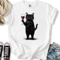 Black Cat Red Wine - Adult & Kids T-Shirts, Sweatshirts & Hoodies apparel design preview 1