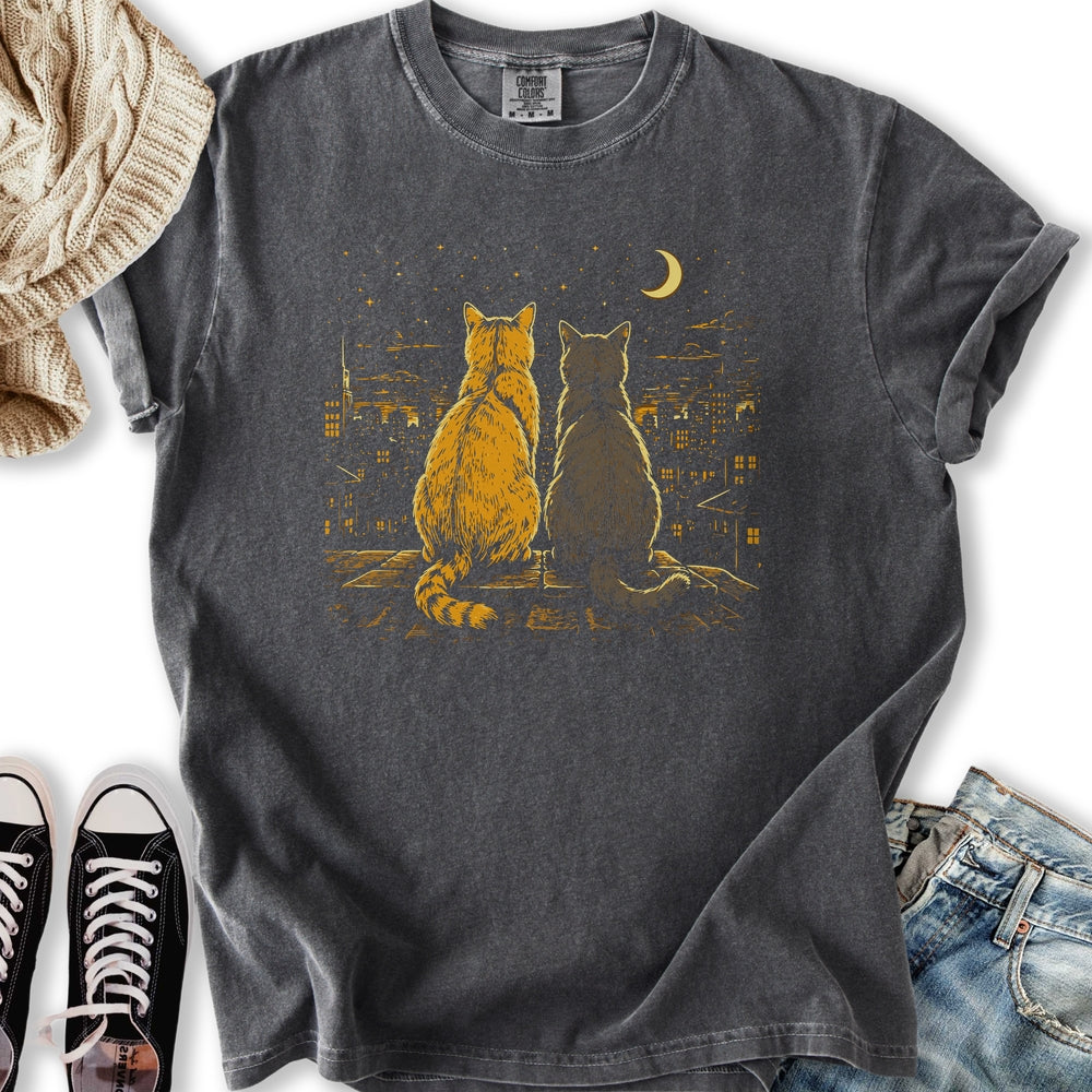 Cats In The Moonlight - Adult & Kids T-Shirts, Sweatshirts & Hoodies apparel design preview 1