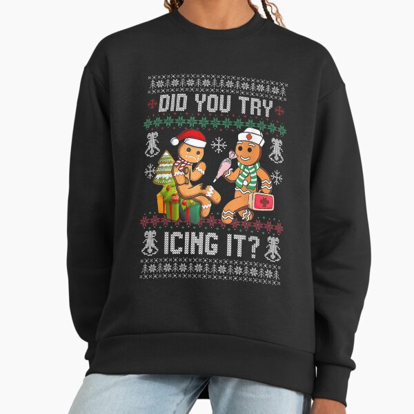 Did You Try Icing It Christmas Gingerbread Nurse - Adult & Kids T-Shirts, Sweatshirts & Hoodies apparel design preview 1