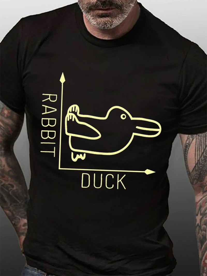 Rabbit Duck Print Men Slogan - Adult & Kids T-Shirts, Sweatshirts & Hoodies apparel design preview 3