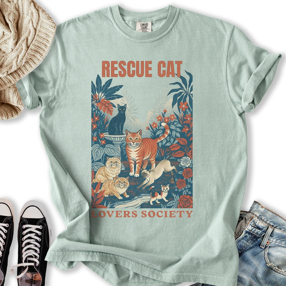 Rescue Cat Lovers Society - Adult & Kids T-Shirts, Sweatshirts & Hoodies apparel design preview 2