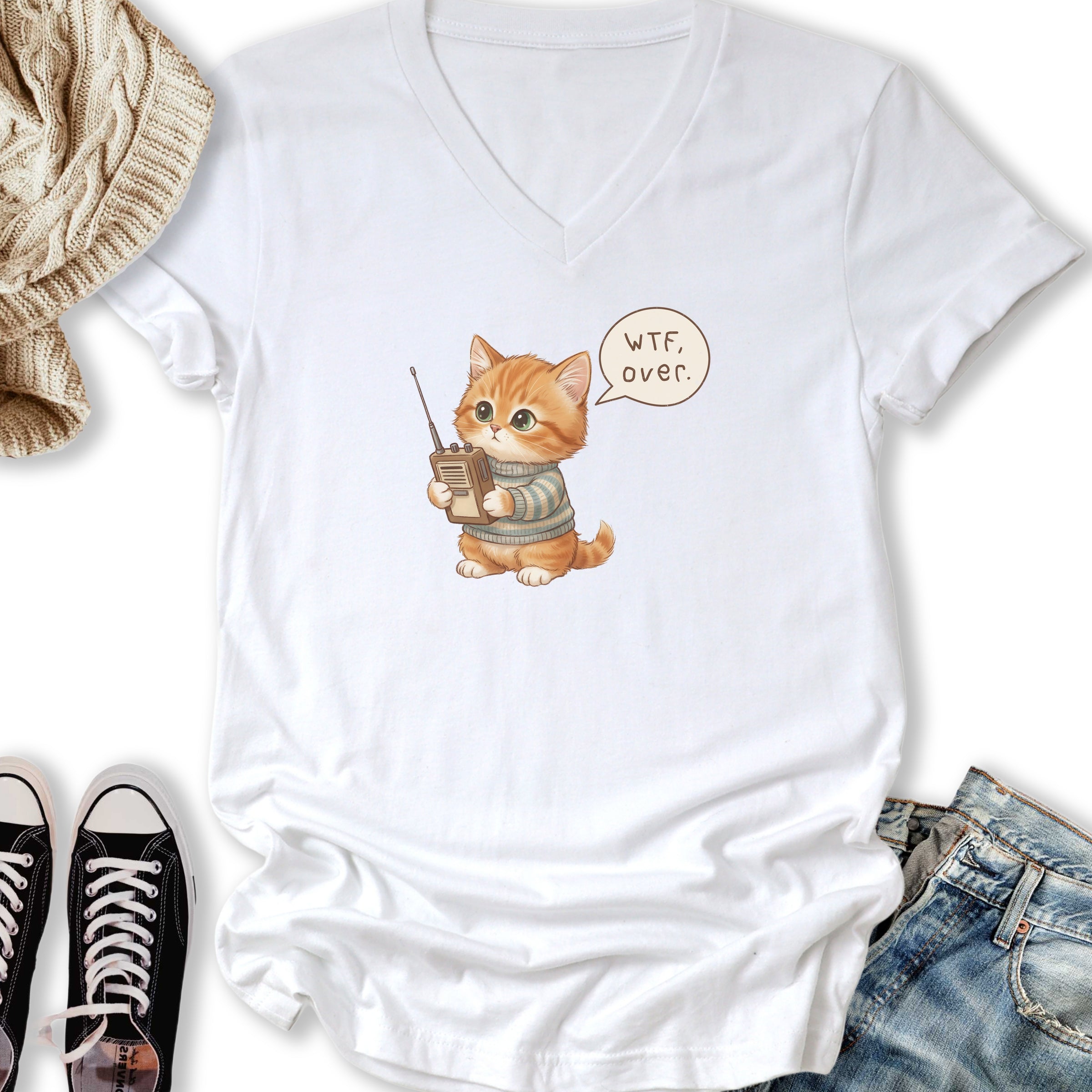 WTF Over V-Neck - Adult & Kids T-Shirts, Sweatshirts & Hoodies apparel design preview 1