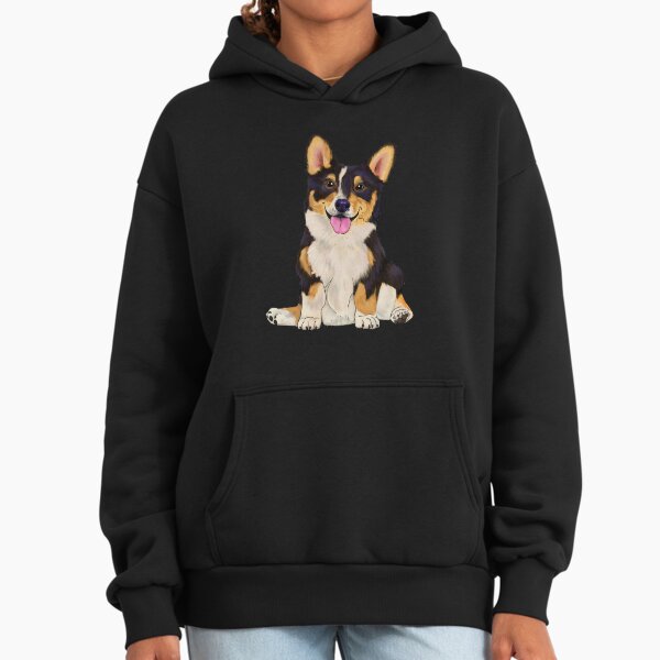 Cute sitting corgi tri color dog - Adult & Kids T-Shirts, Sweatshirts & Hoodies apparel design preview 1