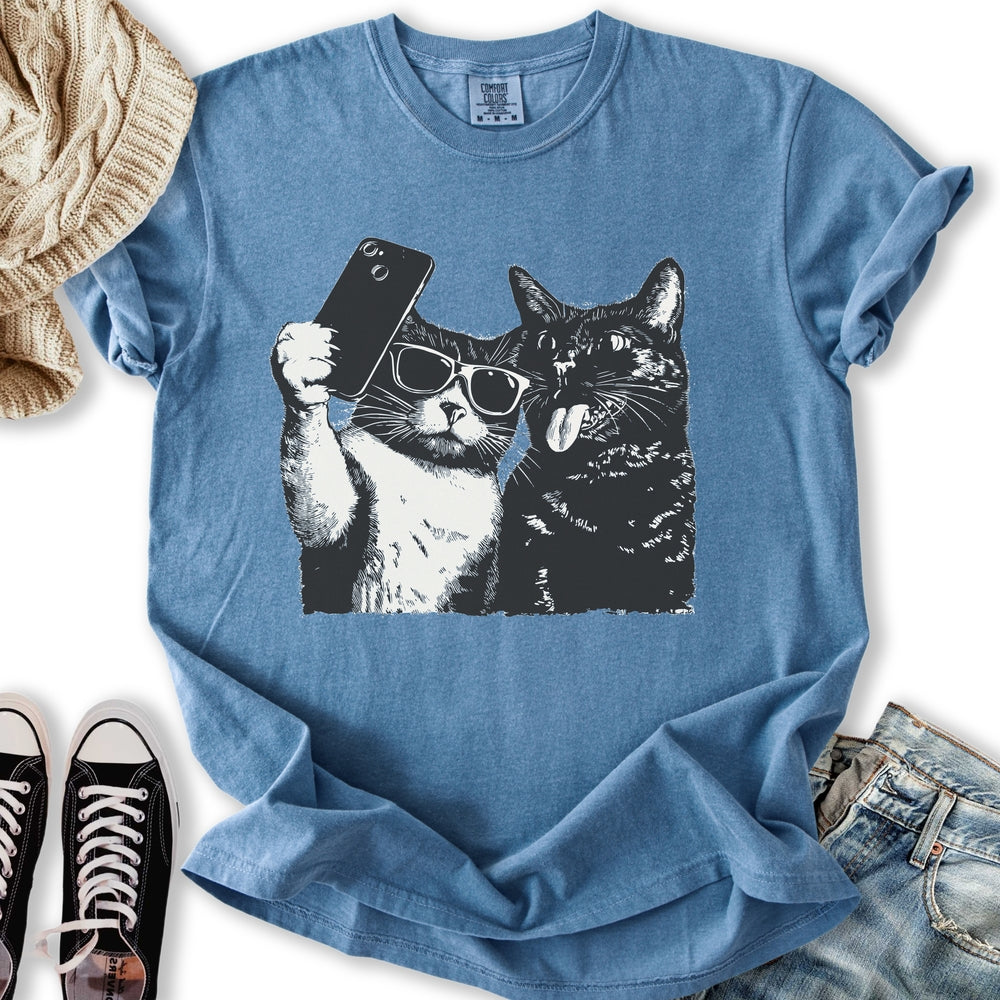 Cat Selfie - Adult & Kids T-Shirts, Sweatshirts & Hoodies apparel design preview 2