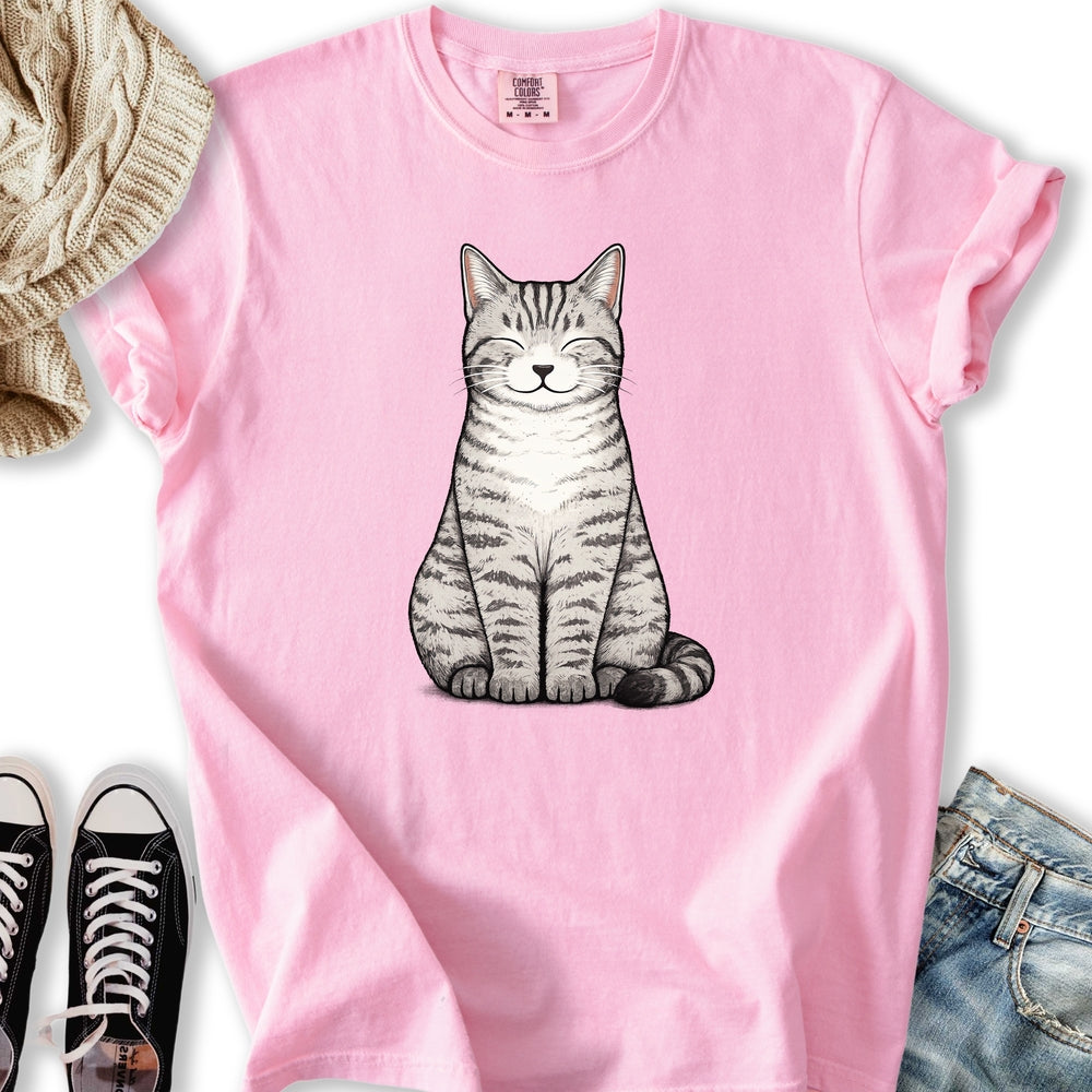 Smiling Tabby Cat - Adult & Kids T-Shirts, Sweatshirts & Hoodies apparel design preview 1