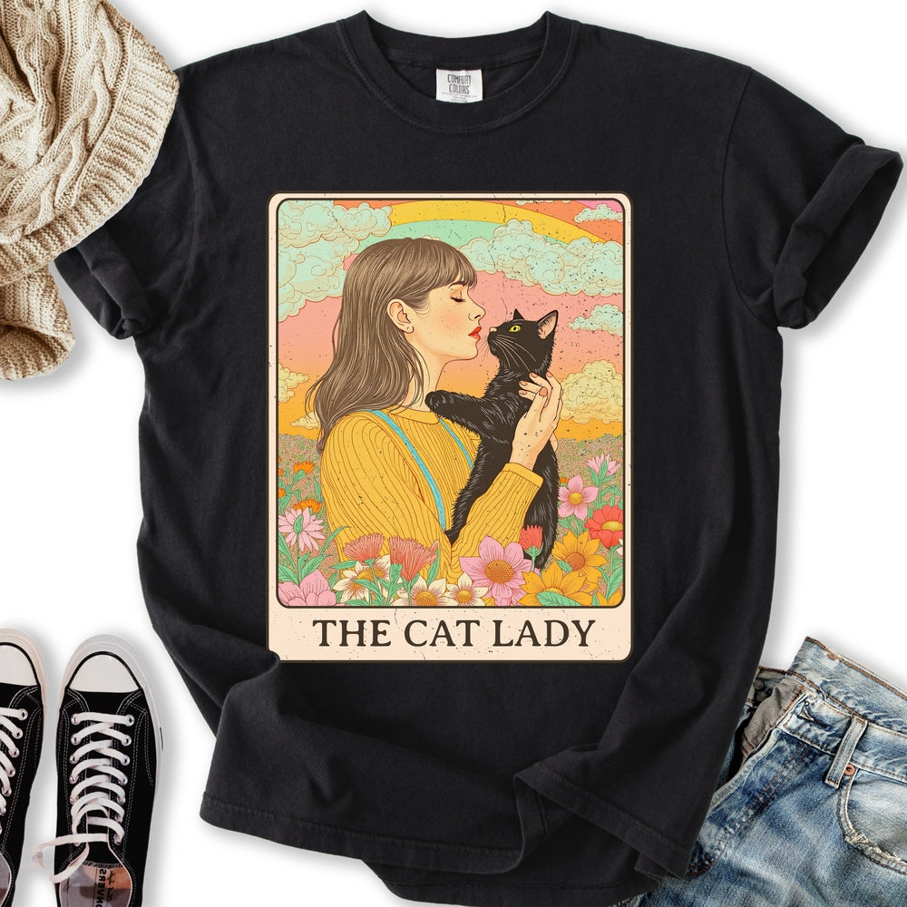 Black Cat Tarot - Adult & Kids T-Shirts, Sweatshirts & Hoodies apparel design preview 2