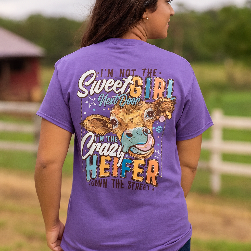 Girlie Girl Originals Sweet Crazy Heifer - Adult & Kids T-Shirts, Sweatshirts & Hoodies apparel design preview 1