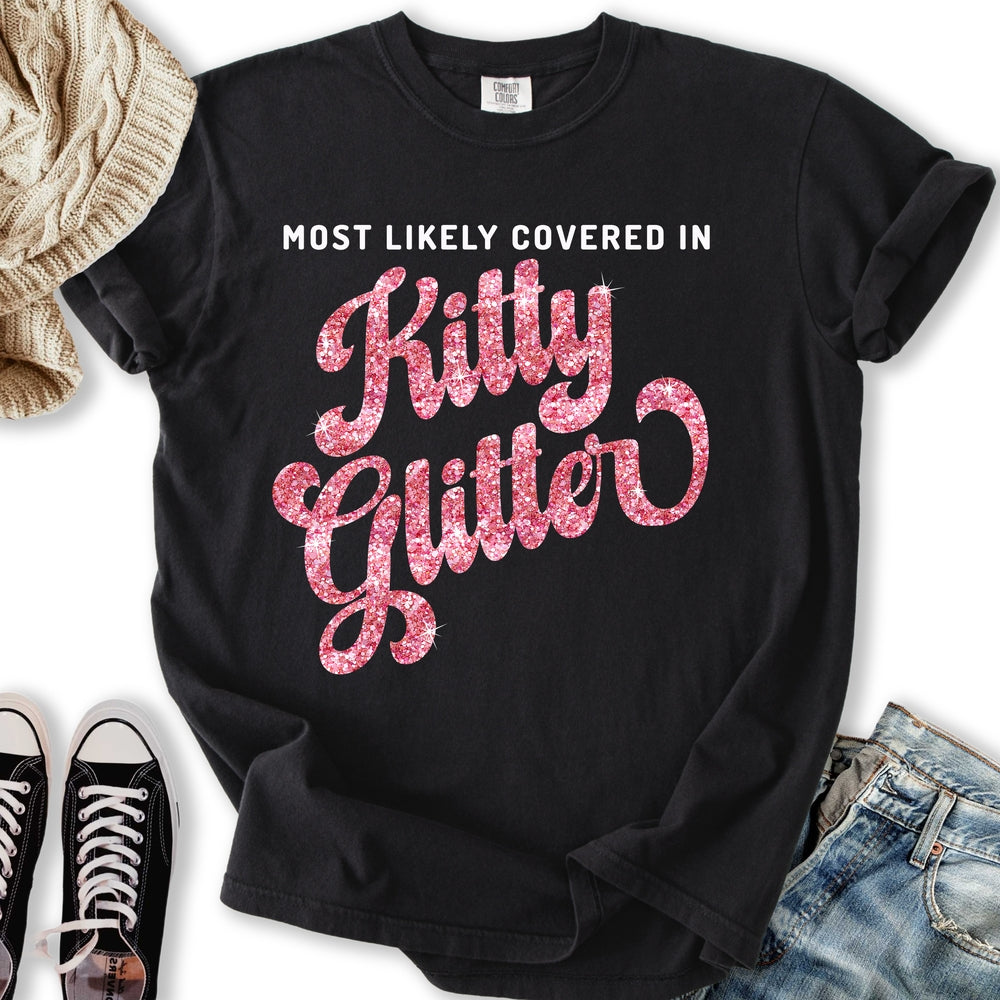 Covered In Kitty Glitter - Adult & Kids T-Shirts, Sweatshirts & Hoodies apparel design preview 1